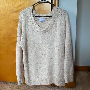 Beautiful sweater !! NEW WITHOUT TAGS  Cream w/ colorful pattern ! MEDIUM TALL